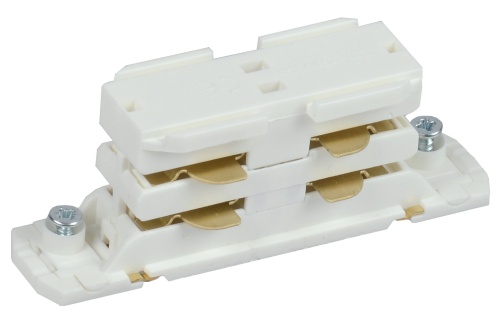 Соединитель прямой внутренний (соединение 2х осветительных шинопроводов в прямую линию) белый | код LPK0D-SPV-3-K01 | IEK